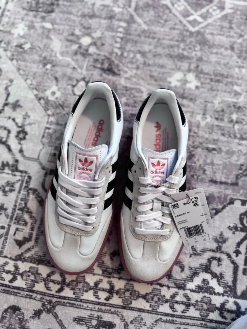 ADIDAS
Women's Adidas Sambae Shoes - Cloud White/Core Black/Semi Coral - Picture 3 of 6